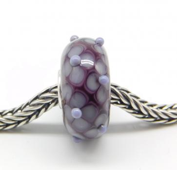Dark Lilac Flowerfield - Elfbeads Glas - Originalfoto